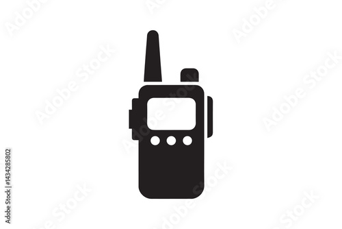 simple and unobtrusive Walkie talkie vector silhouette illustration isolated in white background