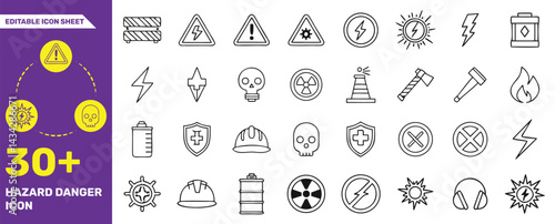 30+ Hazard & Danger Icons - Warning, Safety, Risk, Emergency, Protection