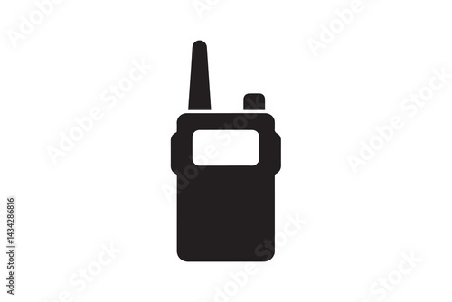 simple and unobtrusive Walkie talkie vector silhouette illustration isolated in white background