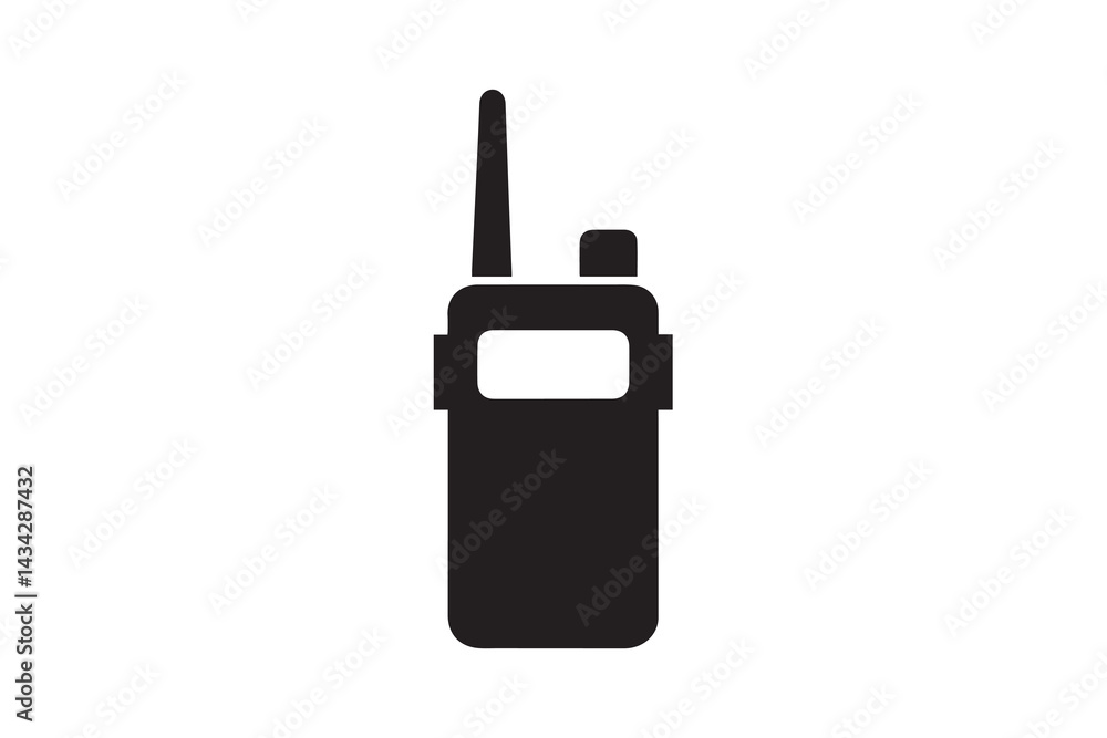 simple and unobtrusive Walkie talkie vector silhouette illustration isolated in white background simple and unobtrusive Walkie talkie vector silhouette illustration isolated in white background