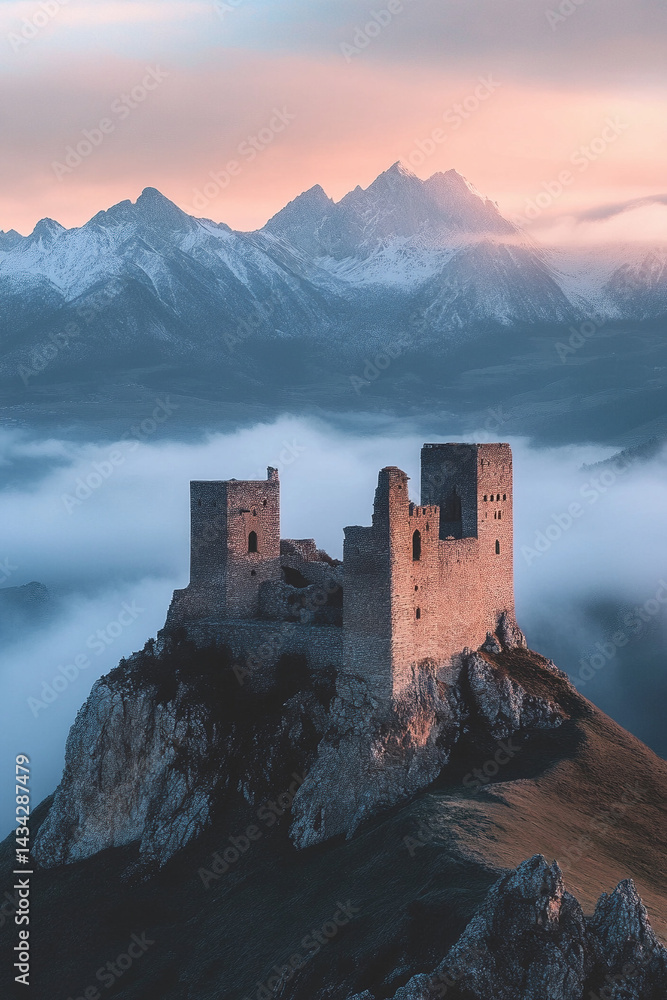 Fototapeta premium castle in the mountains