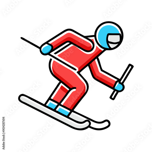 Skiing athlete symbolizing winter sports and competition.