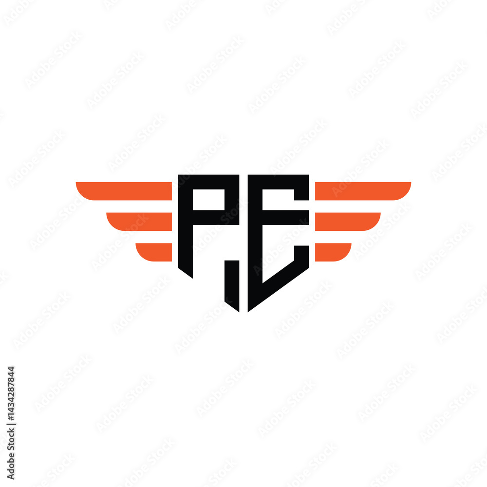 Fototapeta premium Elegant Art Deco Geometric Border Logo with Letter Monogram