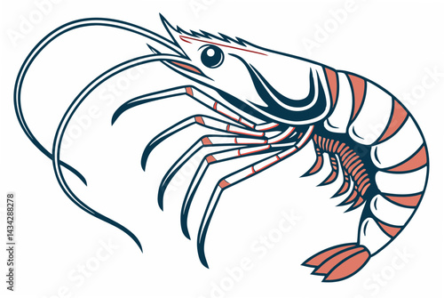 vector illustration of cartoon fish