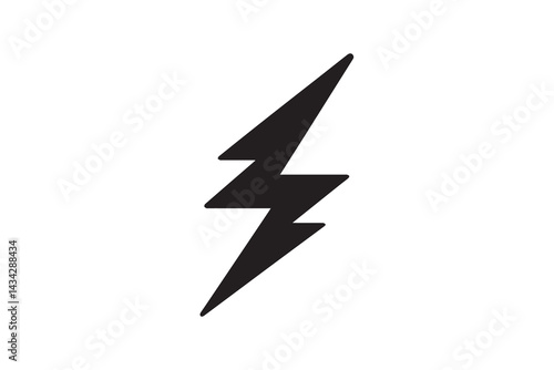 Free Download simple and unobtrusive Thunderbolt vector silhouette illustration isolated in white background - GFXLoad
