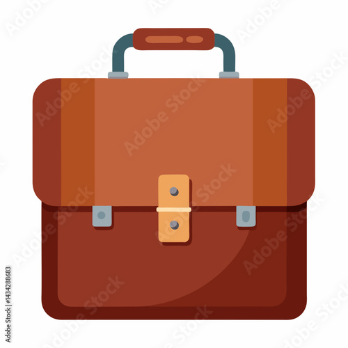 Monochrome Depiction Of A Businessman With Briefcase And Suitcase Illustration