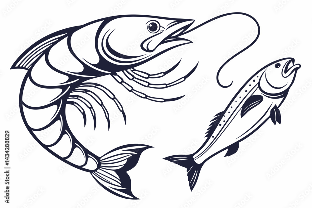 Obraz premium fish vector illustration