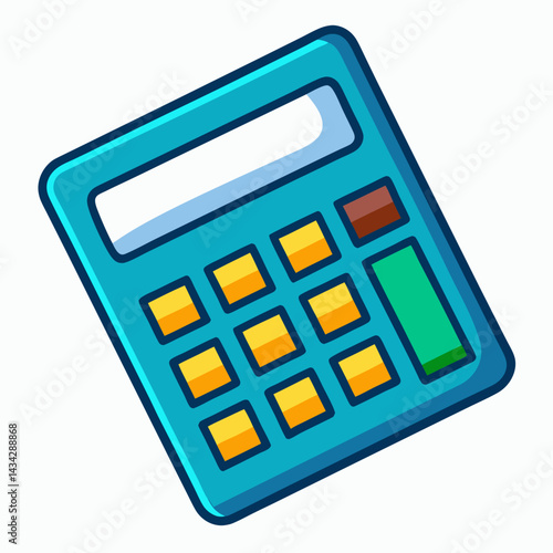 Isolated Vintage Calculator Illustration For Finance Education And Accounting Purposes