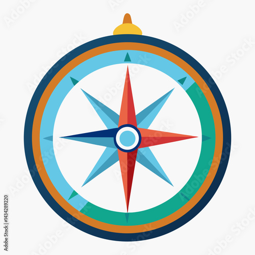 Monochrome Vintage Compass Illustration Symbol Of Adventure And Exploration Equipment