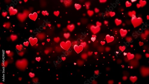 Find the perfect romantic touch with this captivating red hearts background loop. Ideal for Valentine's Day, love stories, or any project needing a touch of romance. aigenerated.