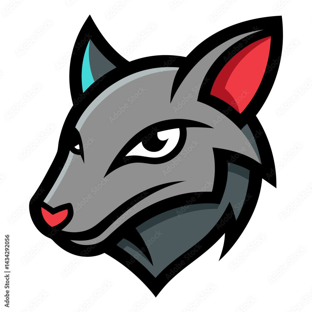 Shrew head mascot logo design vector Shrew head mascot logo design vector