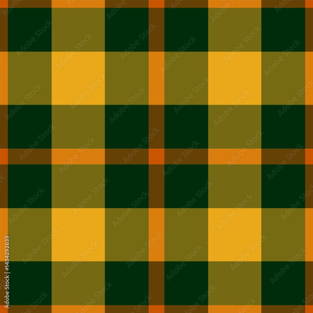 Intricate plaid texture vector, bold textile fabric check. Menu tartan pattern seamless background in amber and yellow colors. Intricate plaid texture vector, bold textile fabric check. Menu tartan pattern seamless background in amber and yellow colors.