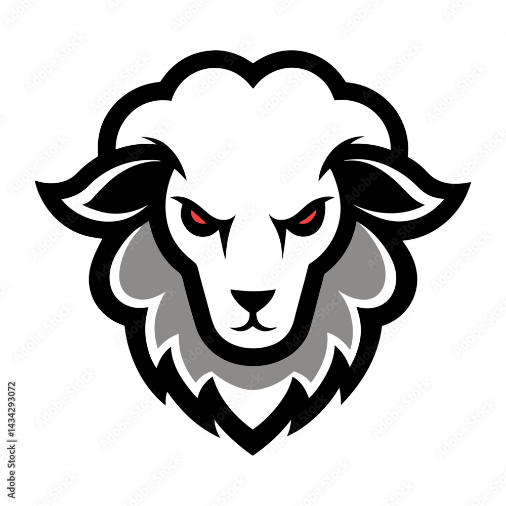 Sheep head mascot logo design vector Sheep head mascot logo design vector