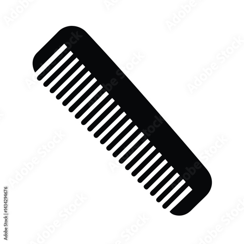 comb icon silhouette vector illustration