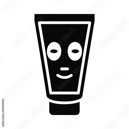 face primer tube icon silhouette vector illustration