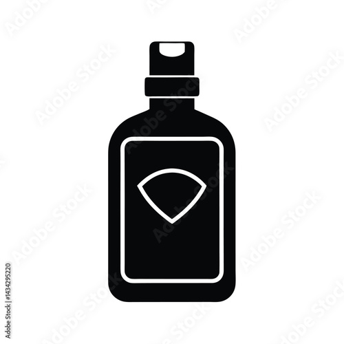 facial toner bottle icon silhouette vector illustration