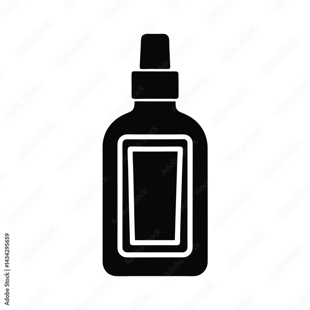 hair serum bottle icon silhouette vector illustration hair serum bottle icon silhouette vector illustration