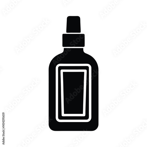 hair serum bottle icon silhouette vector illustration