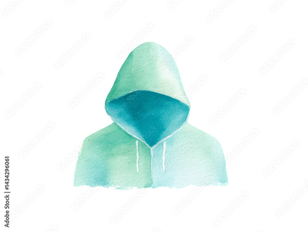 A person is wearing a green hoodie