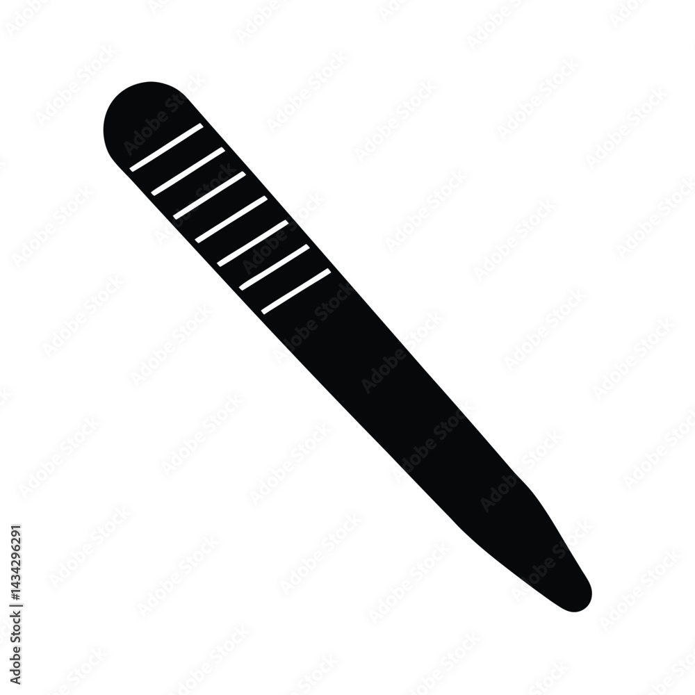nail file icon silhouette vector illustration nail file icon silhouette vector illustration
