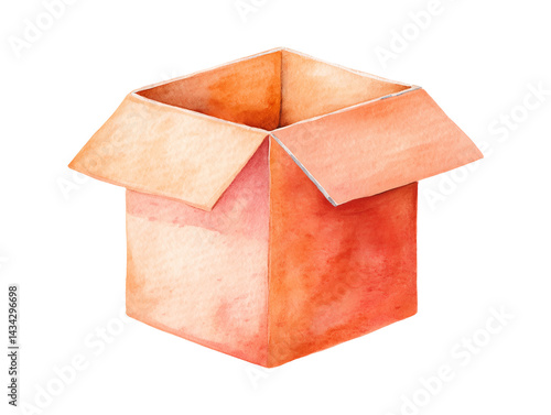 Obraz na płótnie A watercolor drawing of a box w salonie