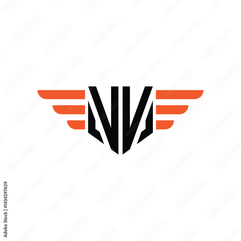 Elegant Art Deco Geometric Border Logo with Letter Monogram Elegant Art Deco Geometric Border Logo with Letter Monogram