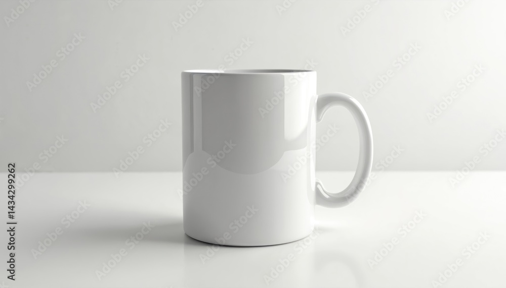 Single white ceramic coffee mug against pure white background. Minimalist design, perfect for mockups. Clean, modern cup for coffee, tea, hot drinks, branding, product presentations. High-quality Single white ceramic coffee mug against pure white background. Minimalist design, perfect for mockups. Clean, modern cup for coffee, tea, hot drinks, branding, product presentations. High-quality