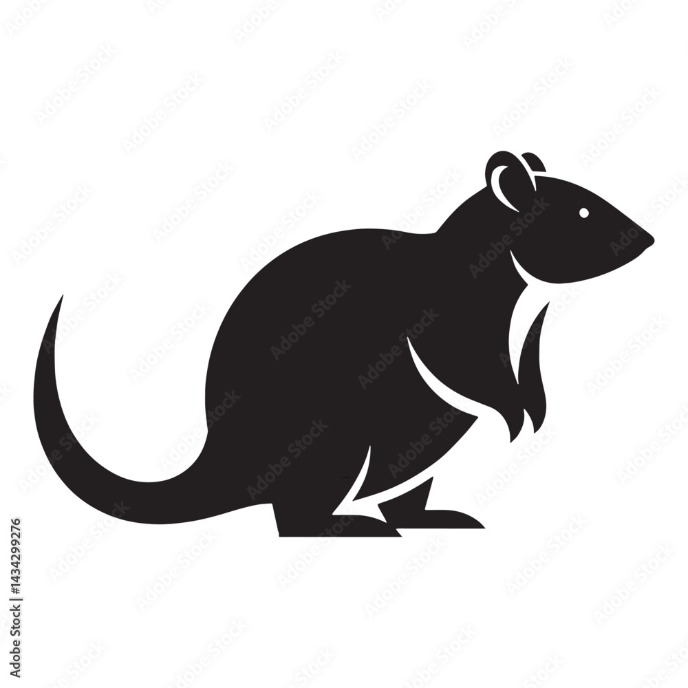 Obraz premium Executive bandicoot silhouette vector for corporate stationery – bandicoot silhouette – bandicoot vector – bandicoot illustration – silhouette of bandicoot