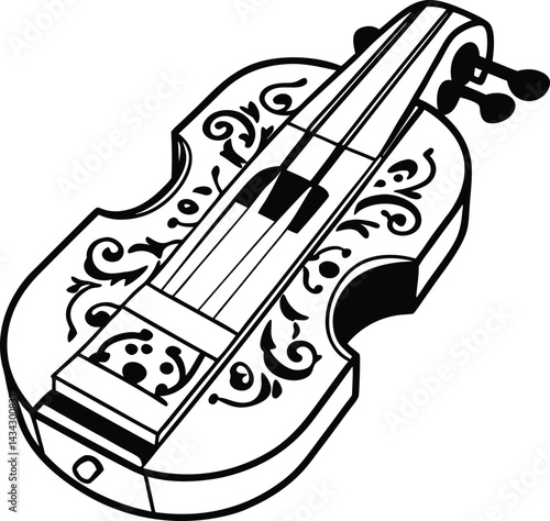 vector illustration of a guitar