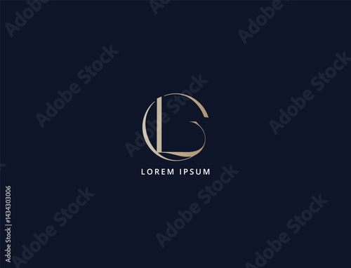 Unique gl luxury brand logo design, gl modern brand logo design