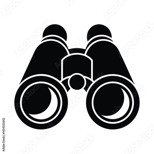 binoculars stencil icon vector illustration