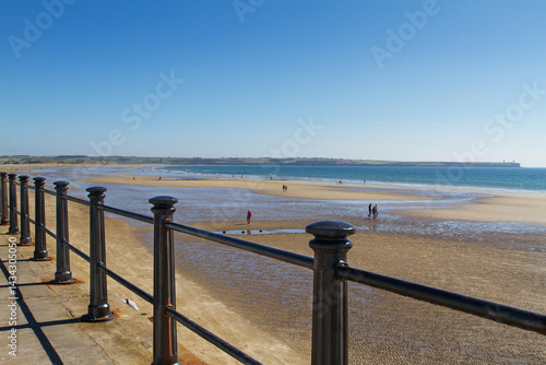 Tramore beach promenade, a sea side town in County Waterford, southeast coast of Ireland
