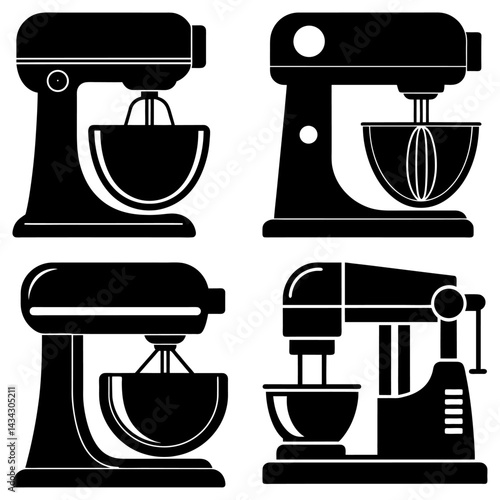 Industrial Mixer silhouette vector
