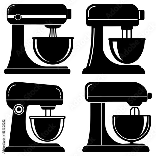 Industrial Mixer silhouette vector