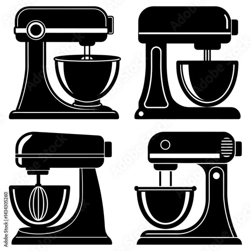 Industrial Mixer silhouette vector