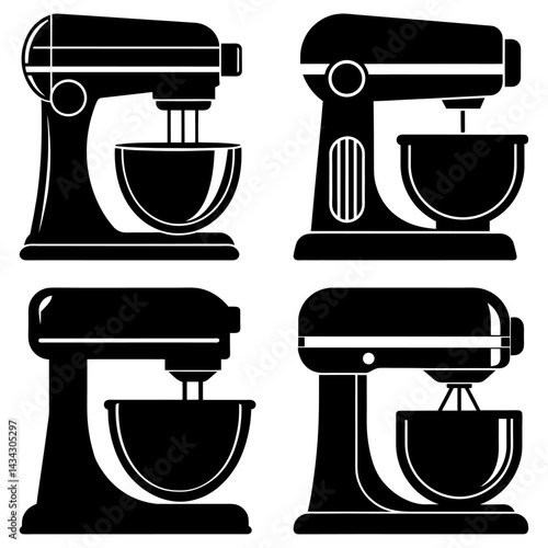 Industrial Mixer silhouette vector