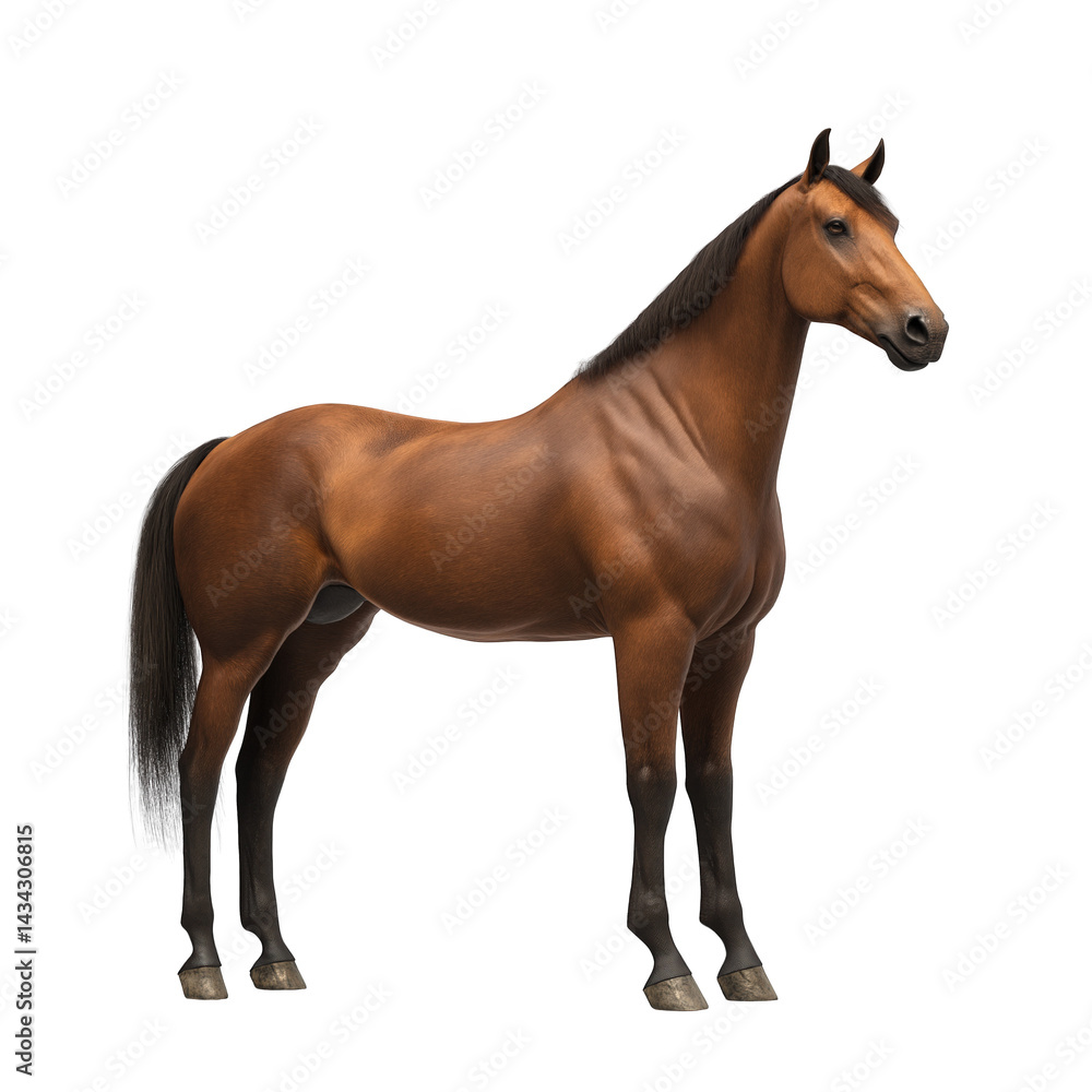 Obraz premium brown horse isolated 