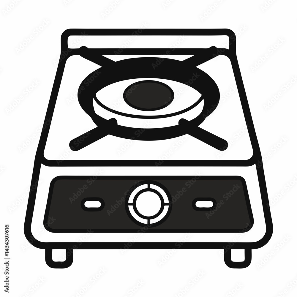 Fototapeta premium Modern Stove Burner Design for Cooking and Kitchen Use