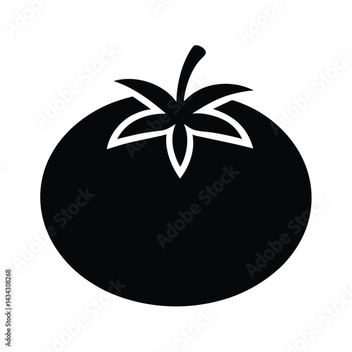 tomato stencil icon vector illustration