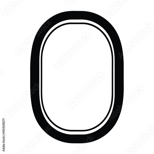 Black and white elliptical portal frame suitable for a minimalist design