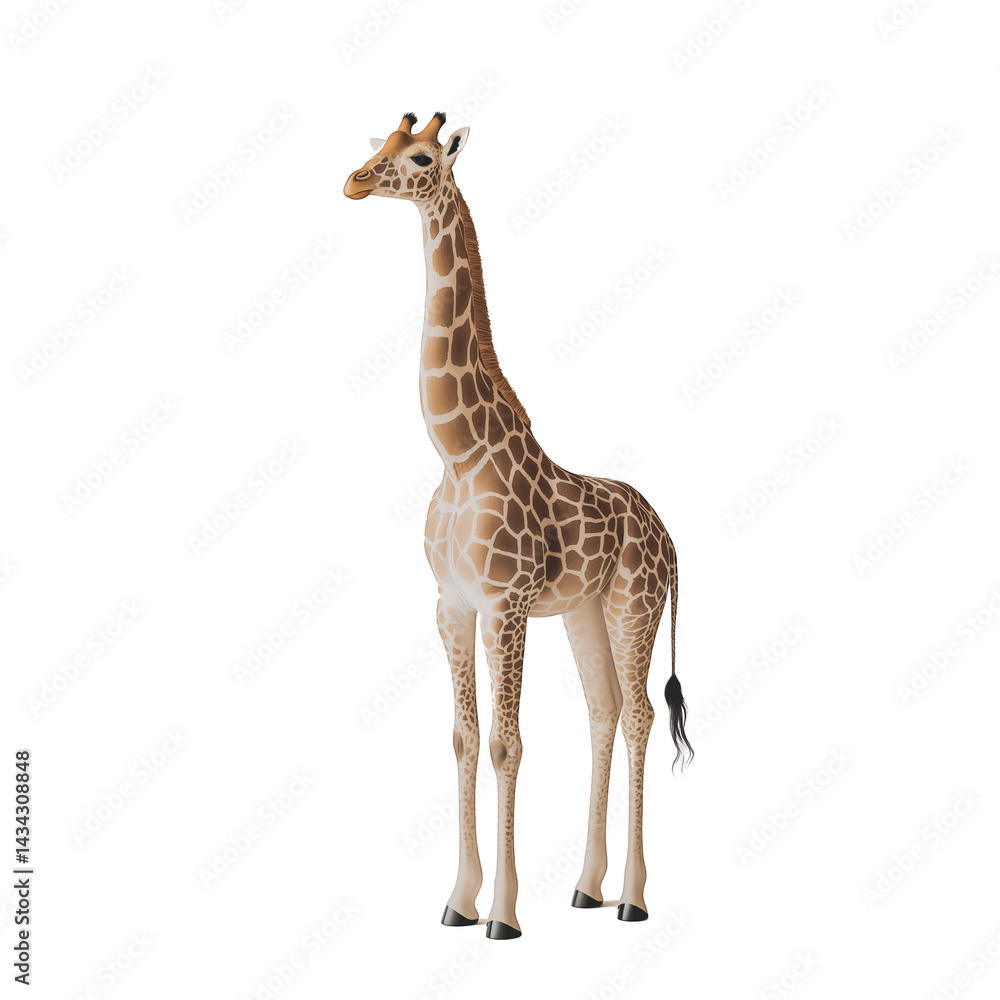 Obraz premium giraffe isolated PNG image with transparent background 