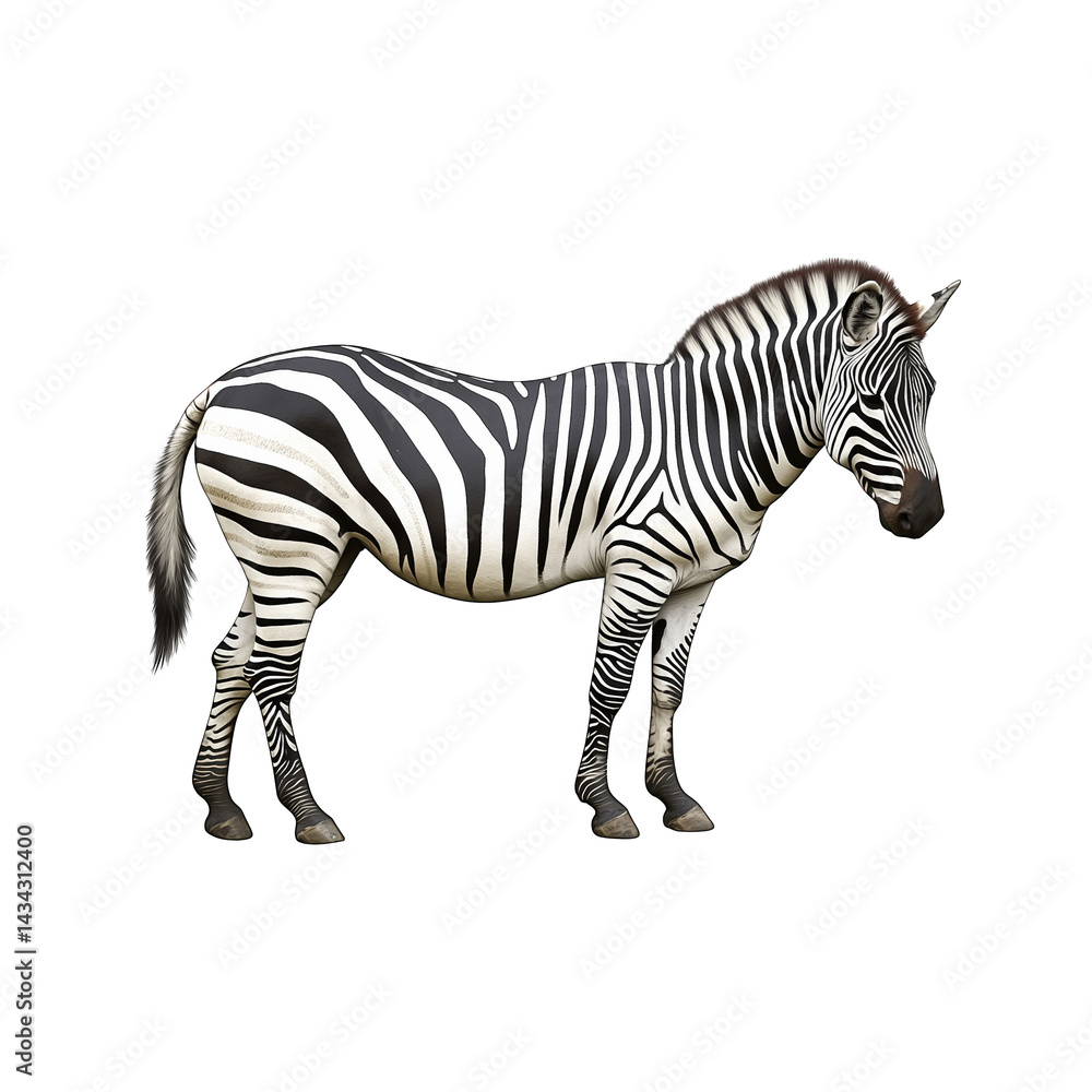 Fototapeta premium zebra isolated illustration