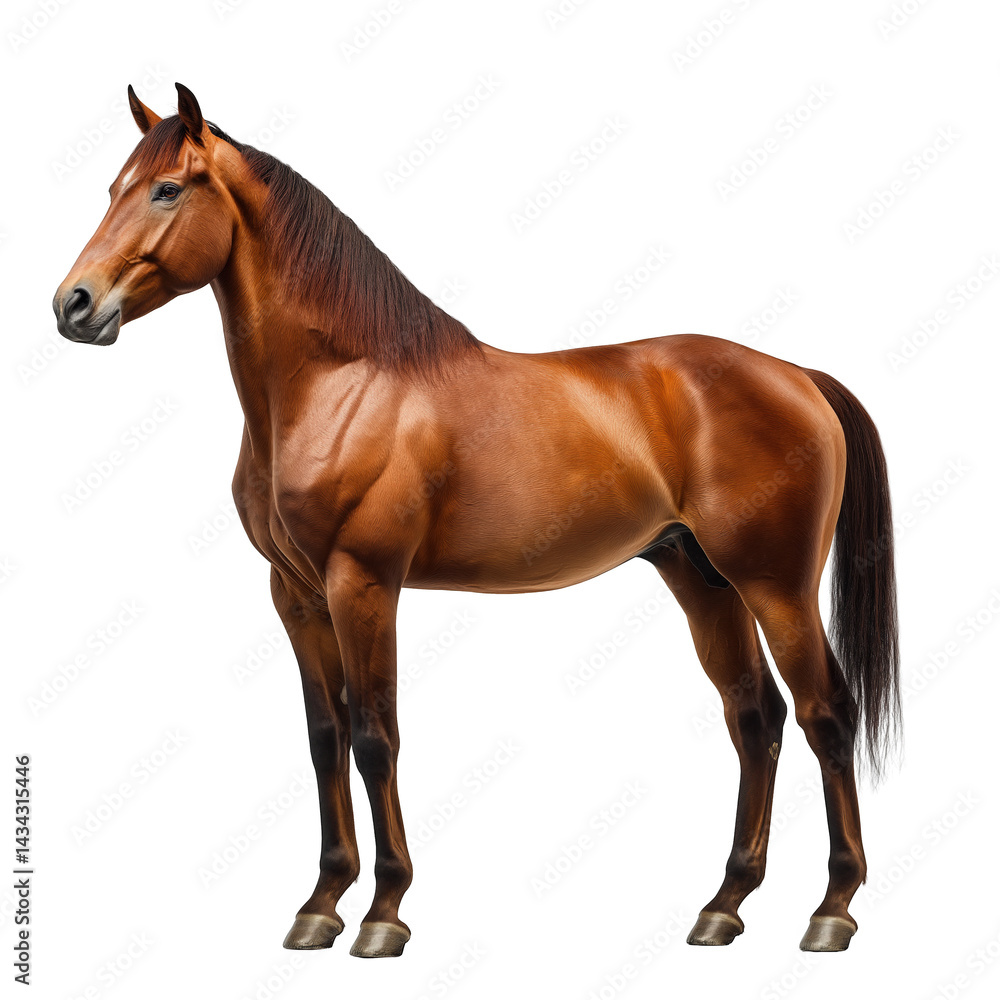 Obraz premium brown horse isolated 