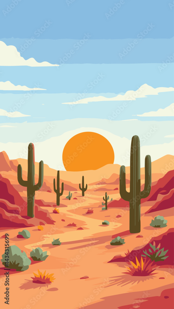 landscape in the desert