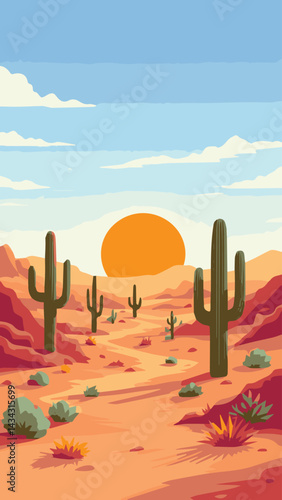Obraz na płótnie landscape in the desert w salonie