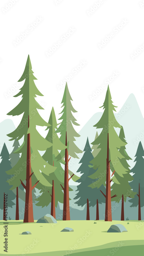 forest with trees