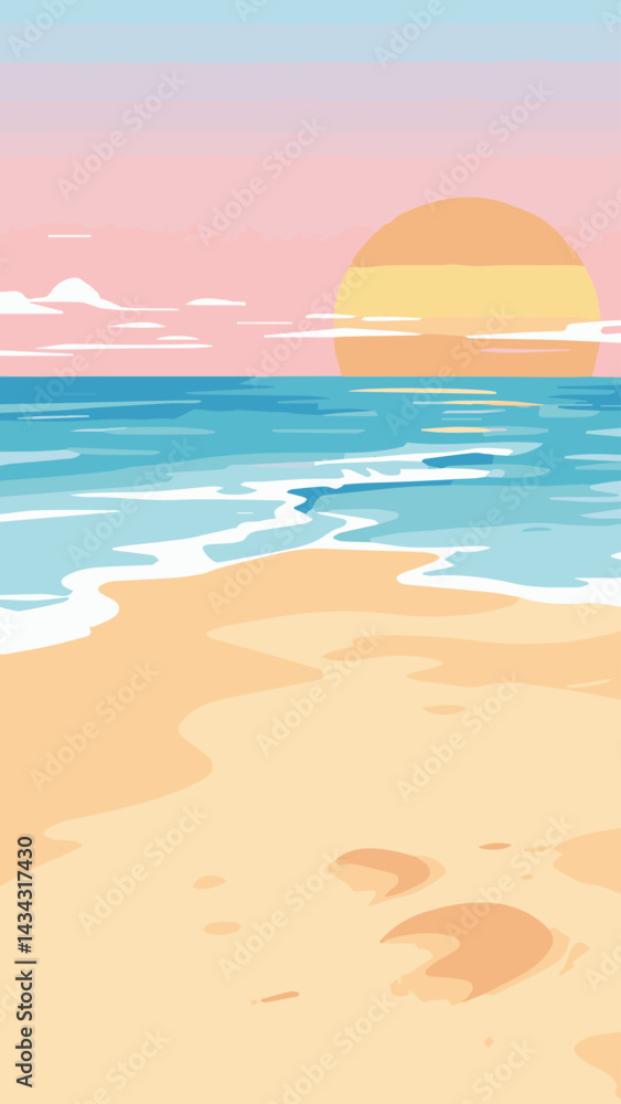 sunset on the beach
