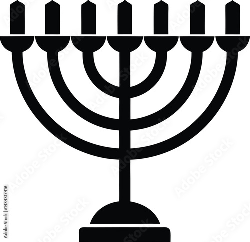 menorah isolated on black