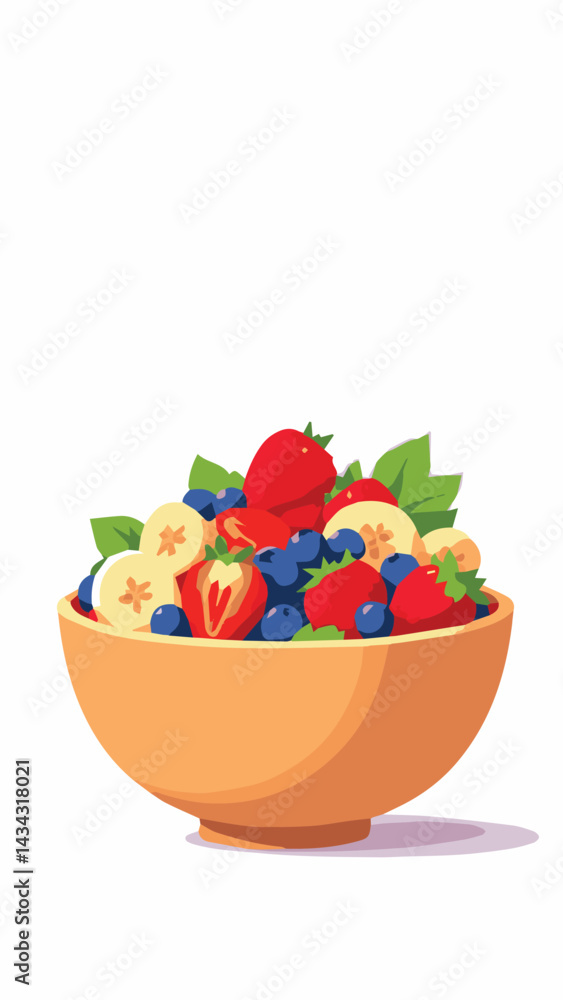 basket with fruit slices