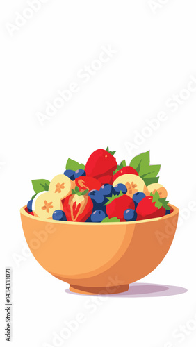 Obraz na płótnie basket with fruit slices w salonie